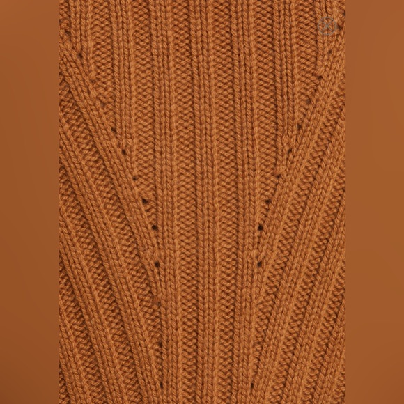 NWT VINCE Rib Transfer Crew Neck - Brown XS $445 - Picture 6 of 8